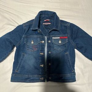 Tommy Hilfiger Blue Denim Jacket with Red Accent